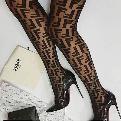 fendi vintage monogram|Fendi monogram stockings.